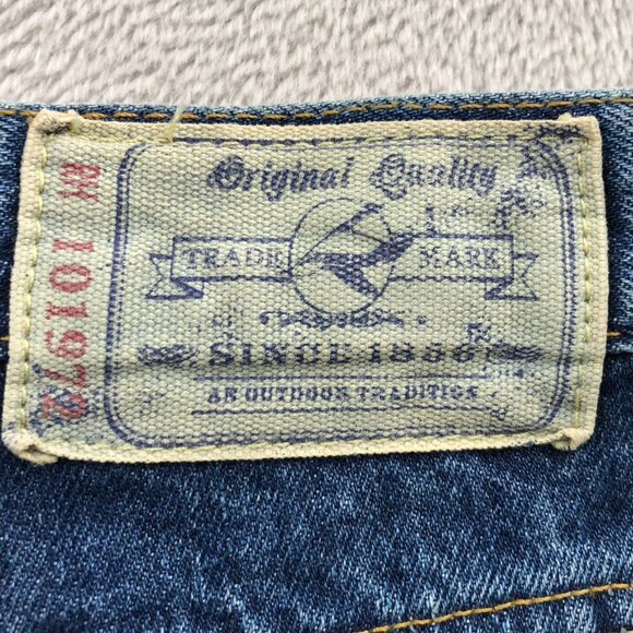 RedHead Mens Jeans Size 42x30 Classic Fit Straight Leg Blue Denim Casual Travel - Picture 13 of 15